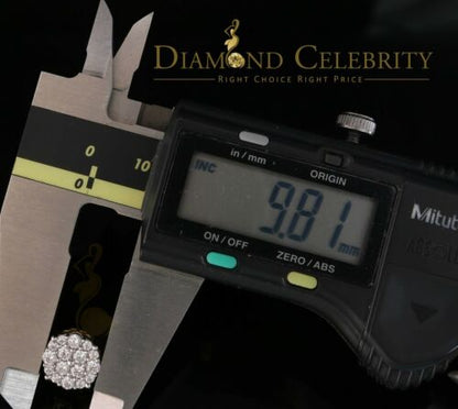 DiamondCelebritees  925 Sterling Yellow Silver 2.96ctCubic Zirconia Round Women's Stud Earrings
