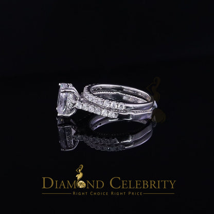 DiamondCelebritees White 5.50ct Cubic Zirconia 925 Sterling Silver Bridal Style Women's Ring SZ 7