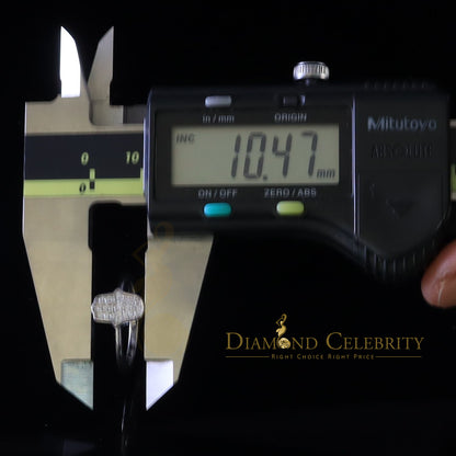 DiamondCelebritees 925 Sterling White Silver Shiny Hamsa 0.40ct Cubic Zirconia Women's Ring Size 6