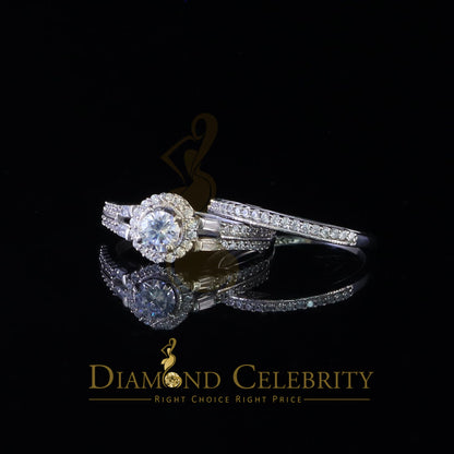 DiamondCelebritees 1.75ct Cubic Zirconia 925 White Silver Men;s/Womens Round Bridal Ring Size 7