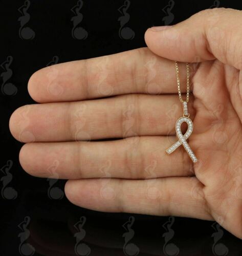 DiamondCelebritees 925 Sterling Silver Fashion Ribbon Shape Pendant Yellow 0.26ct Cubic Zirconia
