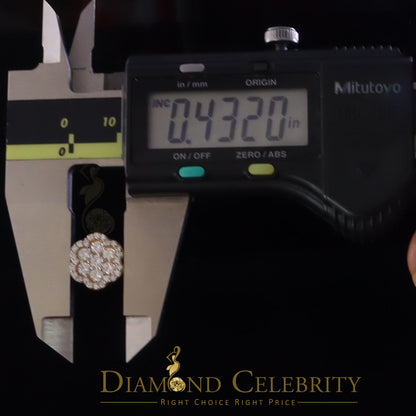 DiamondCelebritees Yellow Floral 1.50ct VVS 'D' Moissanite 925 Stud Earrings Men's/Women