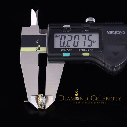 DiamondCelebritees  1.18ct Cubic Zirconia 925 Yellow Sterling Silver Women's Hip Hop Heart Earrings