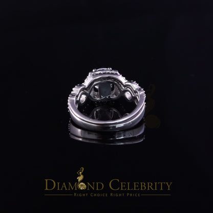 DiamondCelebritees Sterling Silver Square Cubic Zirconia 1.80ct Bridal White Womens Ring Size 7