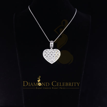 DiamondCelebritees Sterling Silver Beautiful 15.74ct Cubic Zirconia Pendant White Heart Shape