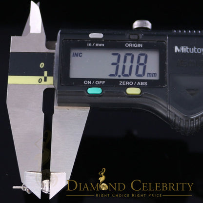 DiamondCelebritees 0.05ct Diamond Collection White 925 Sterling Silver Women & Men Square Earrings