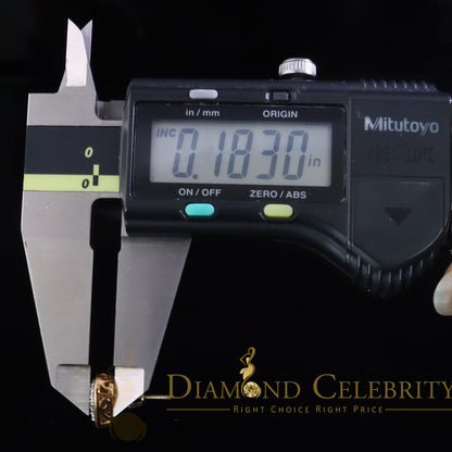 DiamondCelebritees  925 Sterling Yellow Silver 0.71ct Cubic Zirconia Heart Women's Stud Earrings