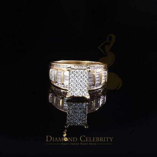 DiamondCelebritees 925 Sterling Yellow Silver 1.31ct Cubic Zirconia Cinderella Womens Rings Size 8