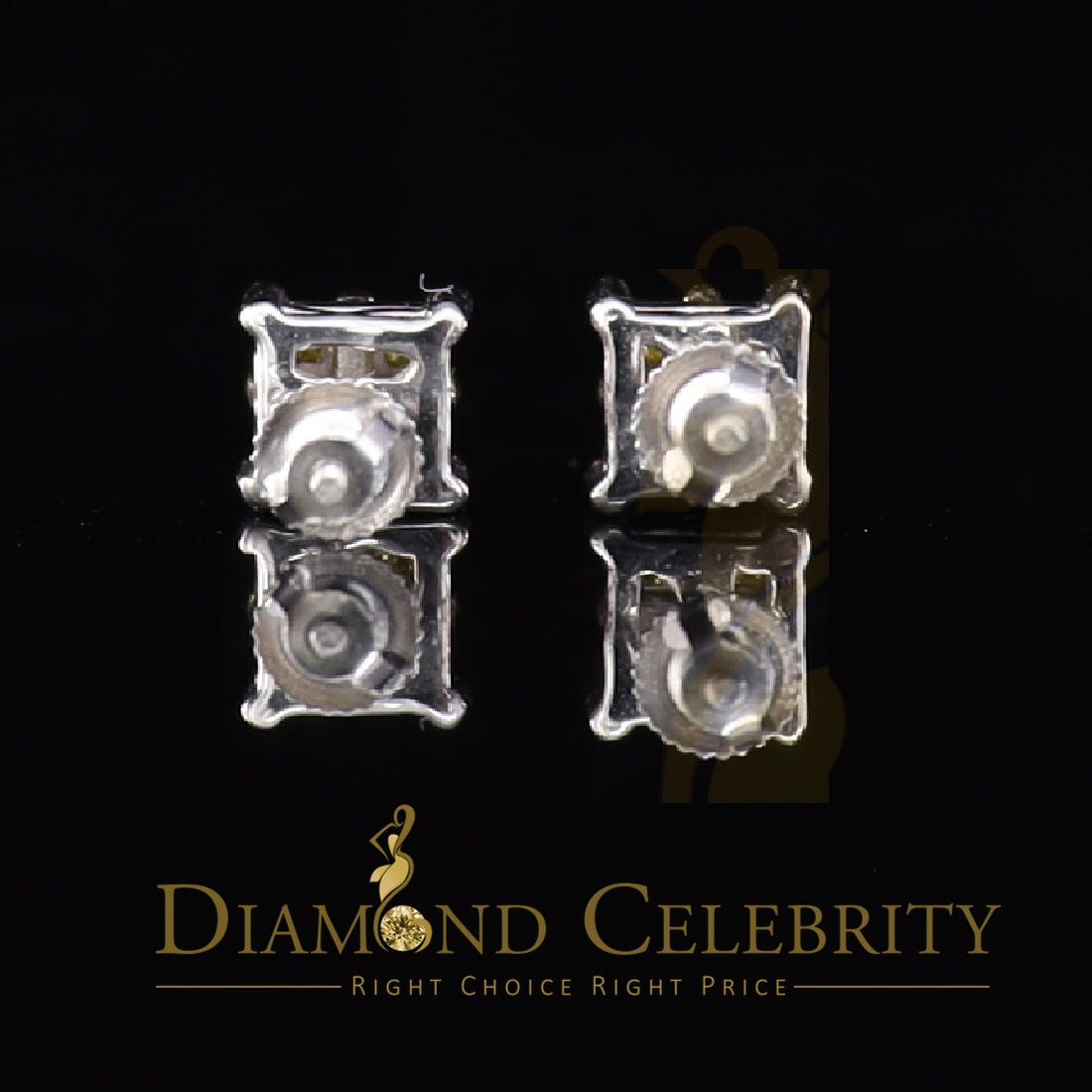DiamondCelebritees Diamond 0.10ct 925 Sterling Silver White Stud For Men's & Women's Stud Earrings