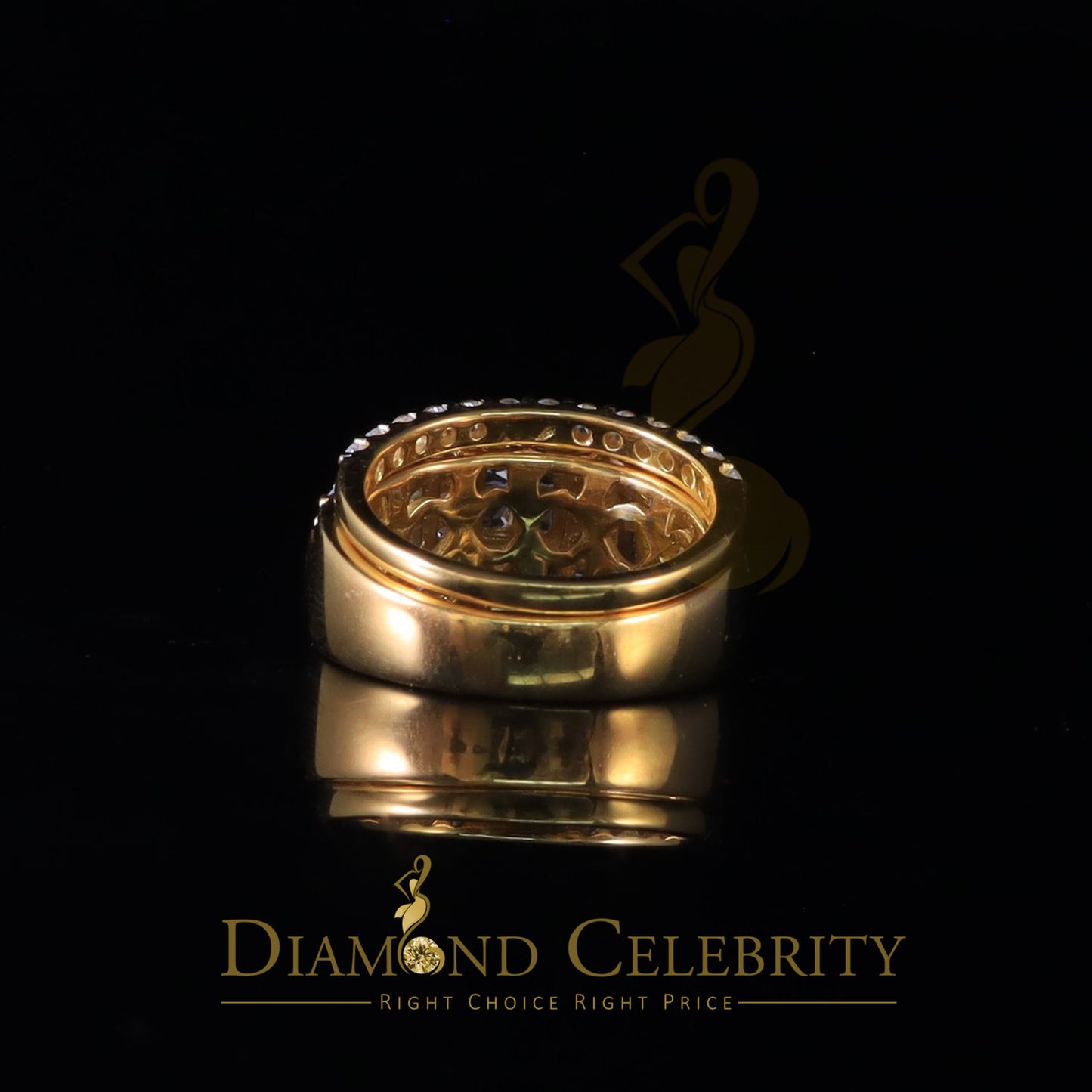 DiamondCelebritees 925 Sterling Silver Yellow 5.00ct Cubic Zirconia Bridal Womens Ring Size 7