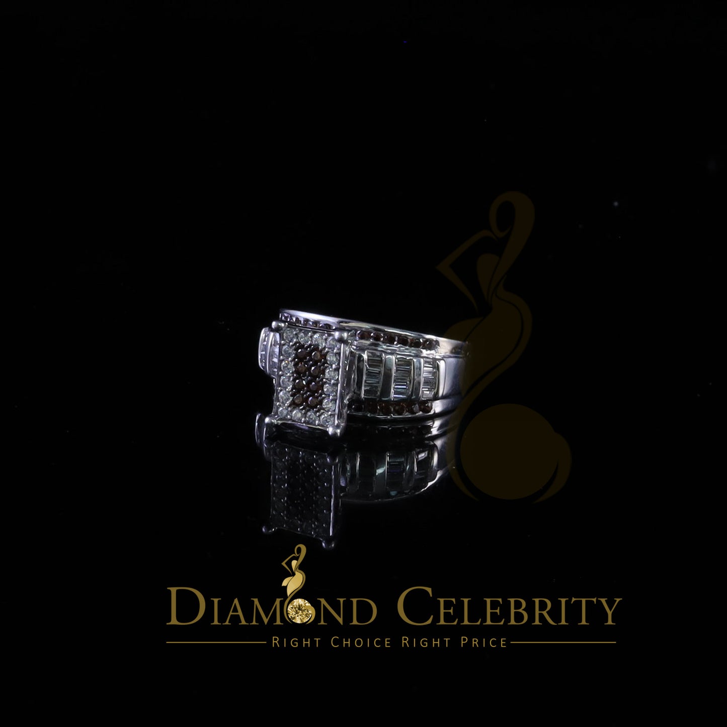 DiamondCelebritees 925 Sterling White Silver Square Shape Cubic Zirconia 1.50ct Womens Ring Size 7