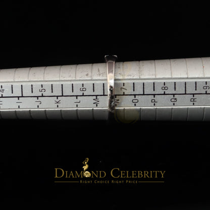 DiamondCelebritees 925 Women's White Silver 3.0ct CZ Centre 0.50ct Round Engagement Ring SZ 7