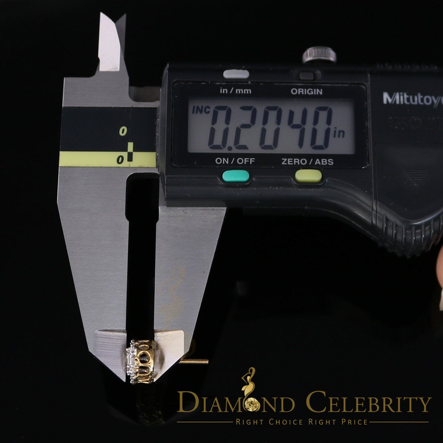 DiamondCelebritees 10K Real Yellow Gold with 0.66CT Real Diamond Men's/Women's Stud Earrings