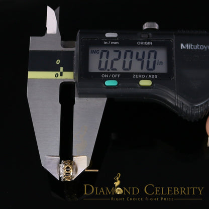 DiamondCelebritees 10K Real Yellow Gold with 0.66CT Real Diamond Men's/Women's Stud Earrings