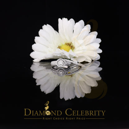 DiamondCelebritees 3.20ct Cubic Zirconia White Silver Womens Round Bridal Womens Ring Size 7
