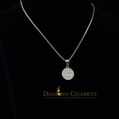 DiamondCelebritees Double Side Round Benedict Men's/Women's Pendant Religious 925 Sterling Silver
