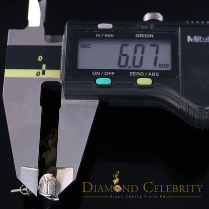 DiamondCelebritees 0.20ct Diamond Collection White 925 Sterling Silver Women & Men Square Earrings