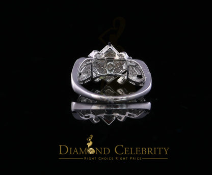 DiamondCelebritees 0.50 CT Real Diamond 925 Silver White Cinderella Womens Ring Size 7