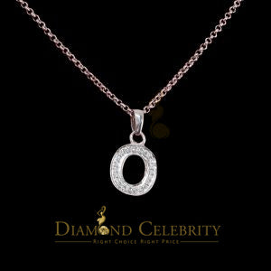 Attractive Sterling SilverAll Alphabet Letter White Pendant with Cubic Zirconia