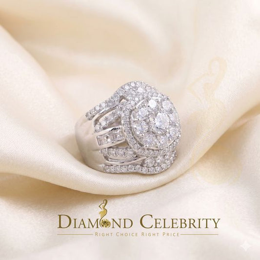 DiamondCelebritees 19.00ct Cubic Zirconia White Sterling Silver Men's/ Women Wedding Rings Size 9