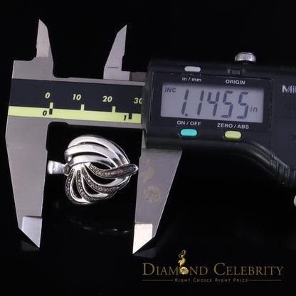 DiamondCelebritees White Heart Shape looking 925 Sterling Silver Pendant 0.22ct Cubic Zirconia