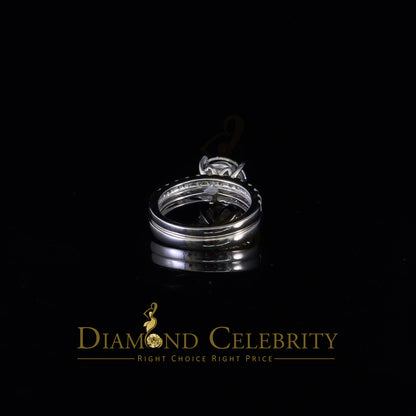 DiamondCelebritees White 5.00ct Moissanite Sterling Silver Men/Women Bridal Ring Round Shape Size 8