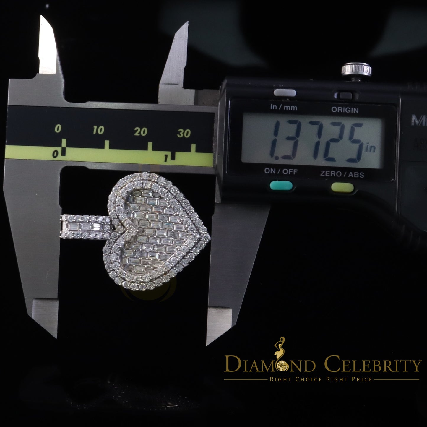 Diamondcelebritees  Silver White Heart Pendant 7.50ct VVS D Clr. Baguette Moissanite for Women's