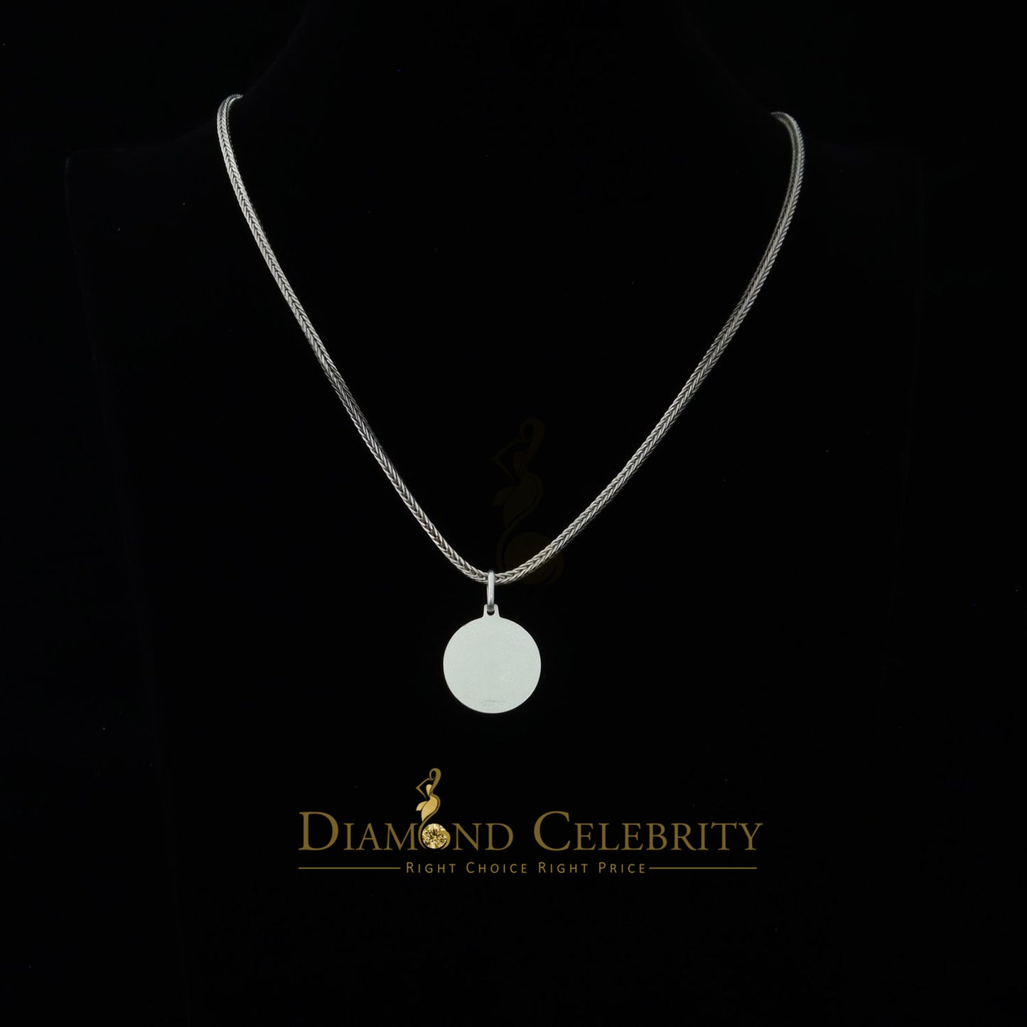 DiamondCelebritees 925 Sterling Silver Men's/Women's Saint Jude Thaddeus Pendant White Religious