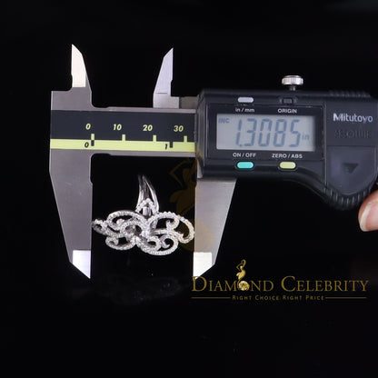 DiamondCelebritees 2.50 ct Cubic Zirconia 925 White Silver Cocktail Flower Womens Ring Size 8.5