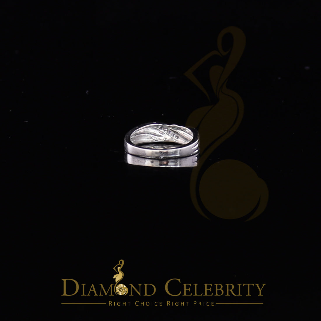 DiamondCelebritees 0.10ct White 925 Sterling Silver Shiny Cubic Zirconia Promise Womens Ring Size 6