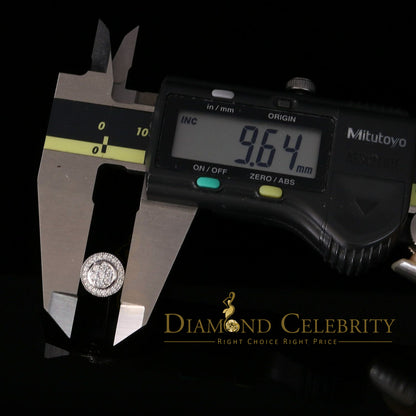 DiamondCelebritees  925 Sterling White Silver 1.59ct Cubic Zirconia Round Women's Stud Earrings