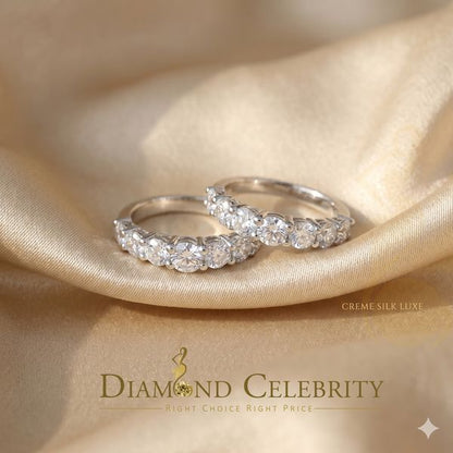DiamondCelebritees 4.82ct White Cubic Zirconia 925 Sterling Silver Bridal Fashion Womens Ring SZ 7