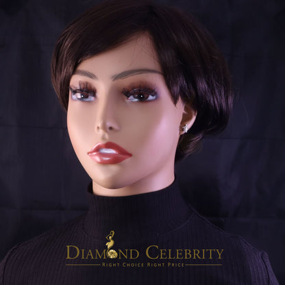 DiamondCelebritees  925 Sterling White Silver 0.50ct Cubic Zirconia Turtle Earrings Women & Men's