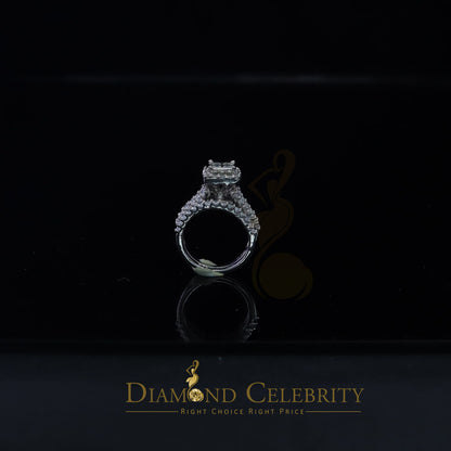 DiamondCelebritees 3. 00ct Cubic Zirconia Sterling White Silver Round Engagement Women's Ring SZ 7