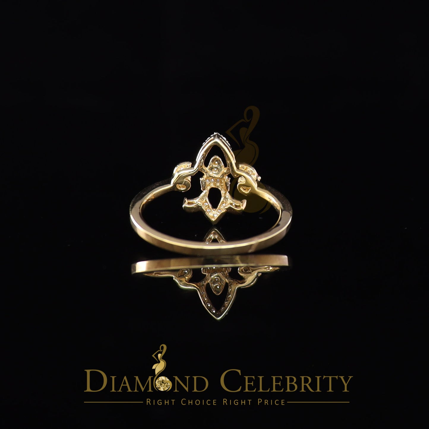 DiamondCelebritees 0.30ct Cubic Zirconia Yellow 925 Sterling Silver Saints Womens Gifts Ring Size 7