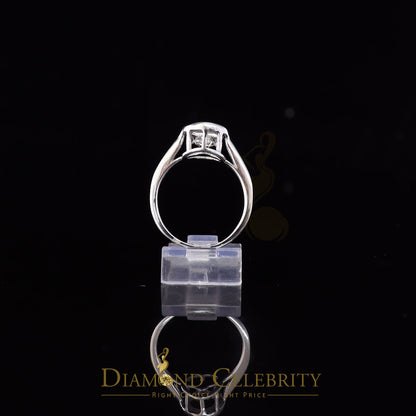 DiamondCelebritees 925 Sterling White Silver Cubic Zirconia Round Women's Ring Size 7.5