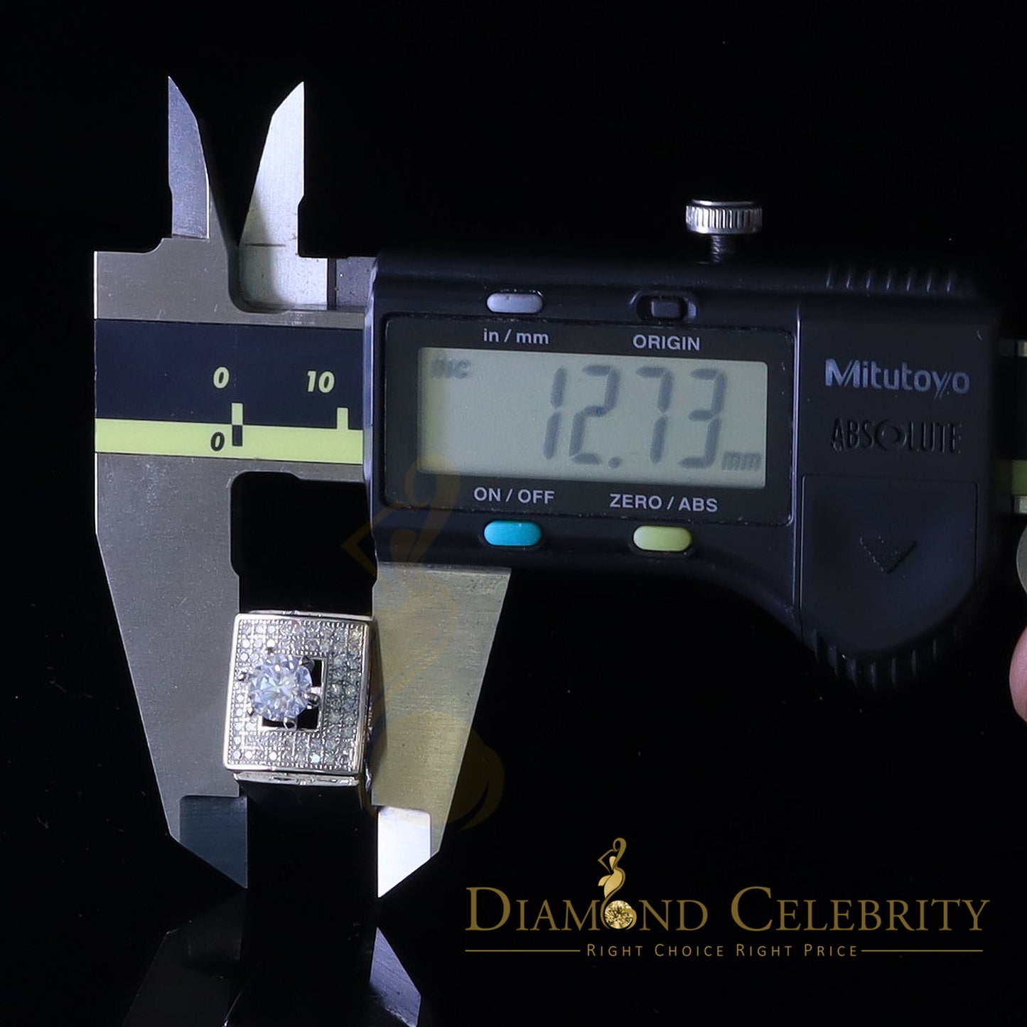 DiamondCelebritees Diamond Celebrity 6.0ct Cubic Zirconia White Silver Men's Square Ring Size 9