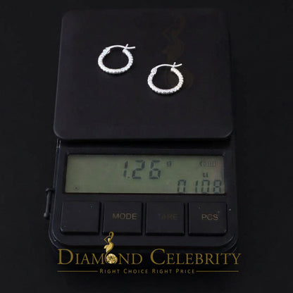 925 Silver Snake Chain Pattern Ribbed Textured Diamond Cut 15mm Hoop Earrings
