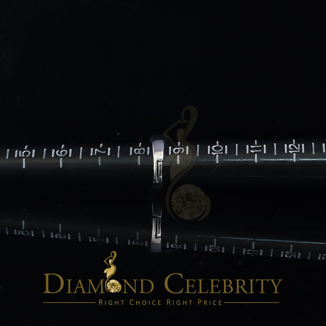 DiamondCelebritees Diamond Celebrity 925 White Sterling Silver 27 Cubic Zirconia Mens Ring Size 8.5