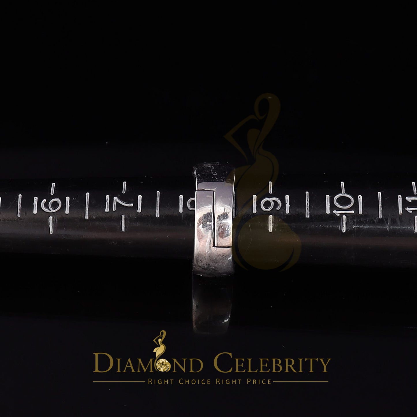 DiamondCelebritees Men's 3.0ct Cubic Zirconia white Silver Round Adjustable Ring From SZ 8 to 10
