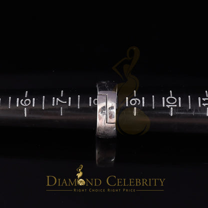 DiamondCelebritees Men's 3.0ct Cubic Zirconia white Silver Round Adjustable Ring From SZ 8 to 10