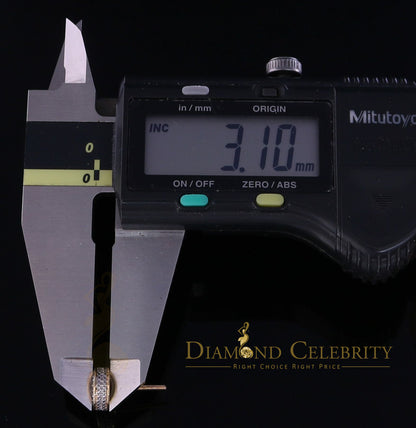 DiamondCelebritees 10K Real Yellow Gold Men's/Women's Real Micro Diamond 0.15CT Stud Earring