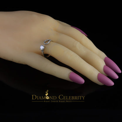 DiamondCelebritees 925 Sterling White Silver 1.00ct Cubic Zirconia Engagement Womens Ring Size 7