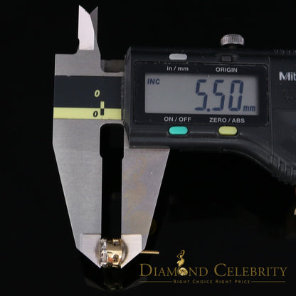 DiamondCelebritees 1.25CT Real Diamond with 10K Real Yellow Gold Men's/Women's Stud Earrings