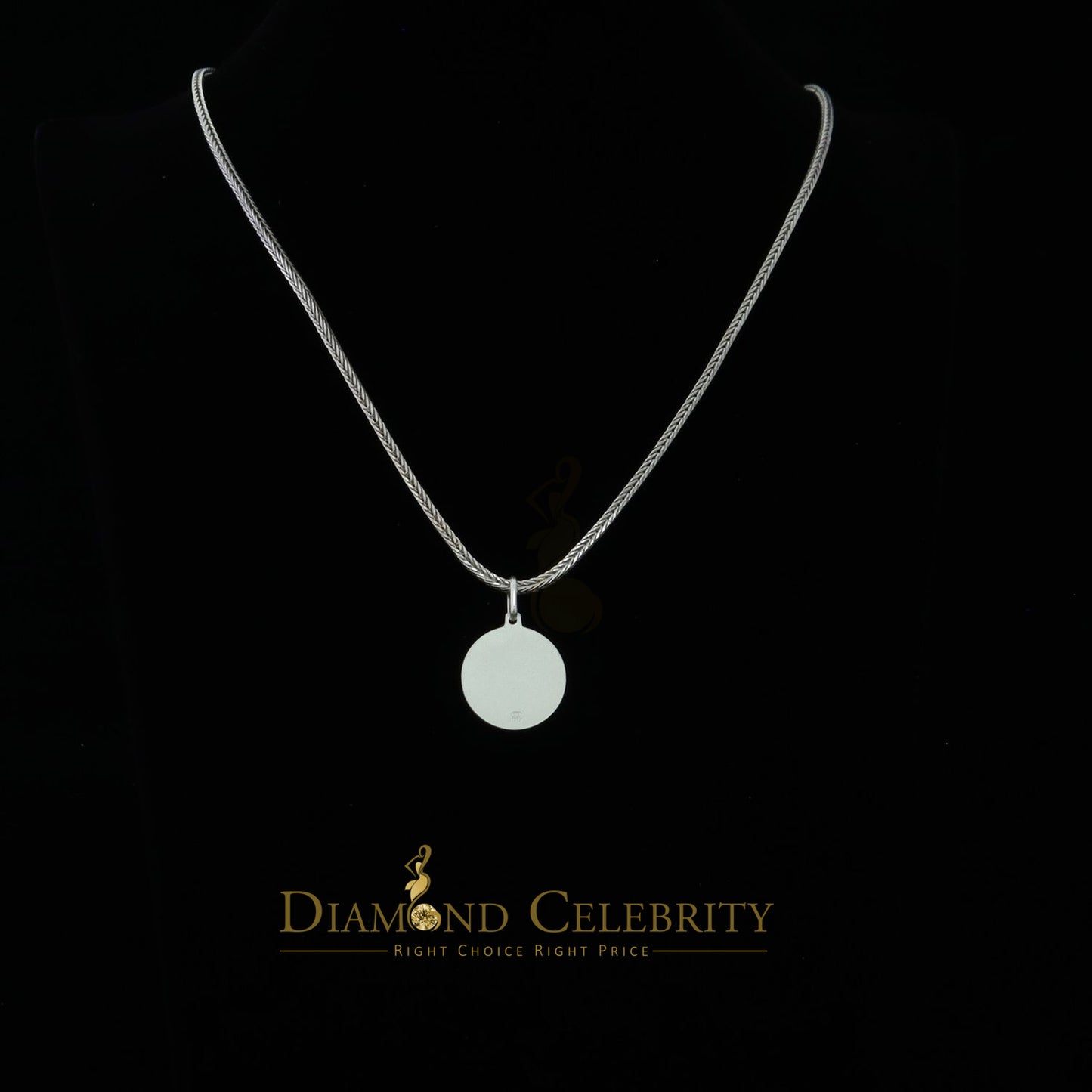DiamondCelebritees 925 Sterling Silver White Religious Men's/Women's Saint Michael Pendant