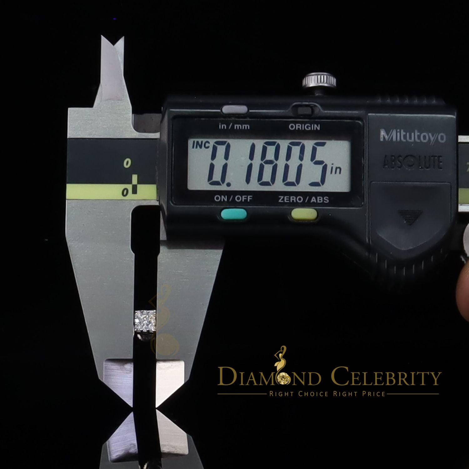 DiamondCelebritees  0.55ct Cubic Zirconia 925 White Sterling Silver Women's Hip Hop Square Earrings