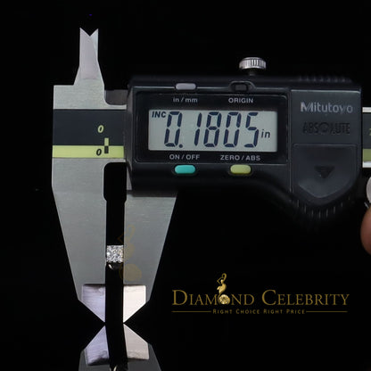 DiamondCelebritees  0.55ct Cubic Zirconia 925 White Sterling Silver Women's Hip Hop Square Earrings