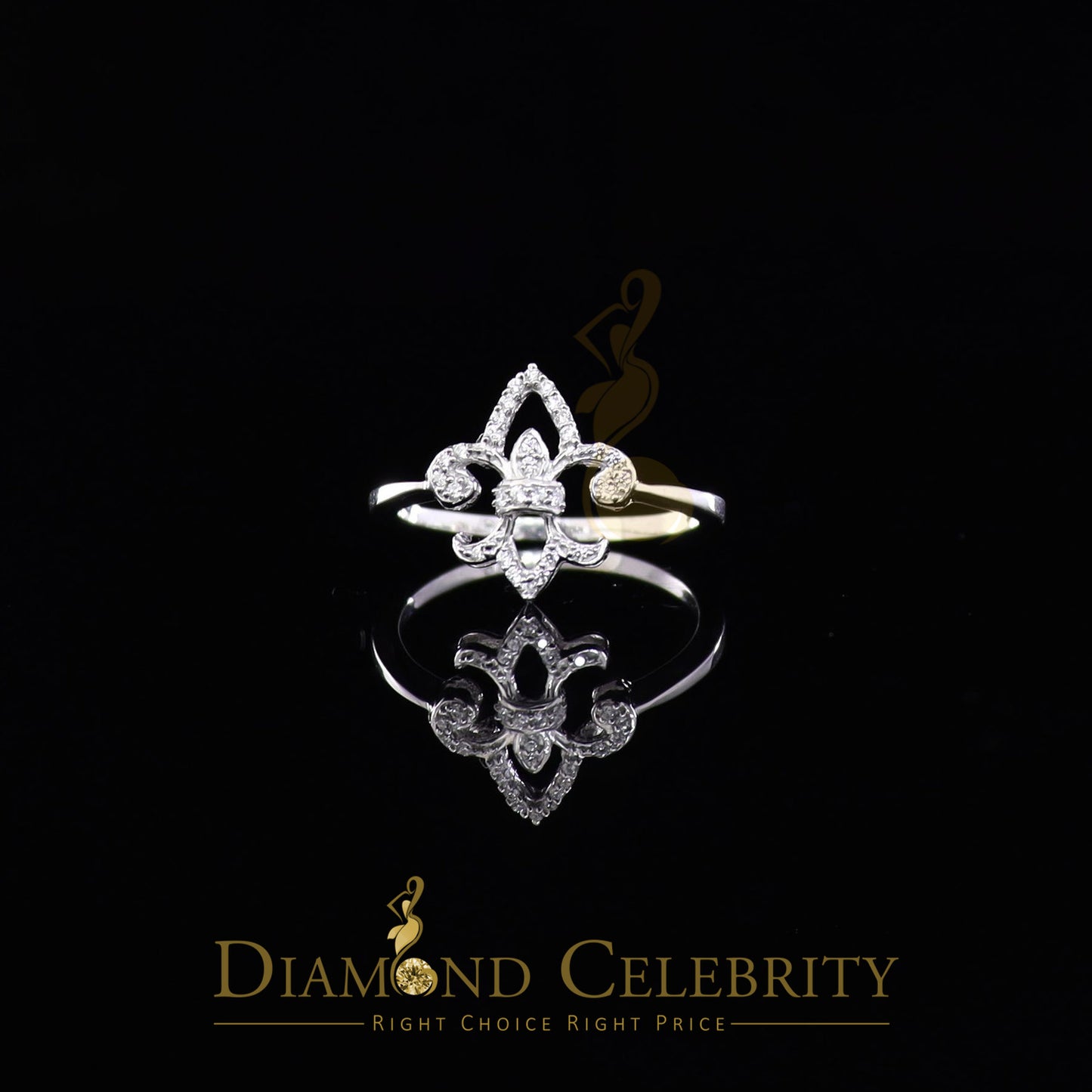 DiamondCelebritees White 925 Silver Saint 0.30ct Cubic Zirconia Womens Engagement Gifts Ring SZ 7