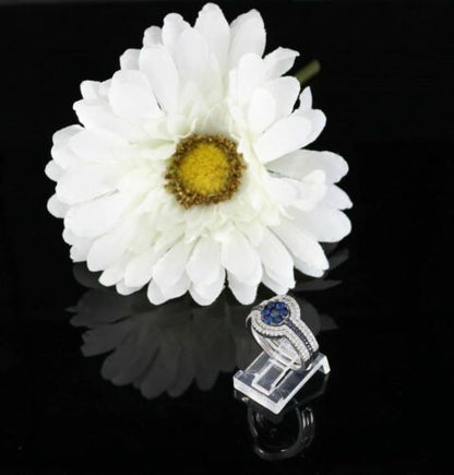 DiamondCelebritees 925 Sterling White Silver 2.50ct Floral Shape Cubic Zirconia Womens Ring SZ 6.5