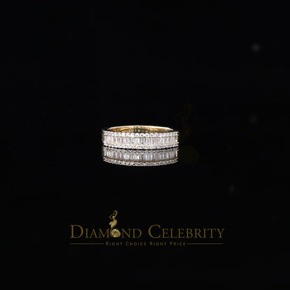 DiamondCelebritees 4.00ct 925 Sterling Yellow Silver Cubic Zirconia Womens Engagement Ring Size 8